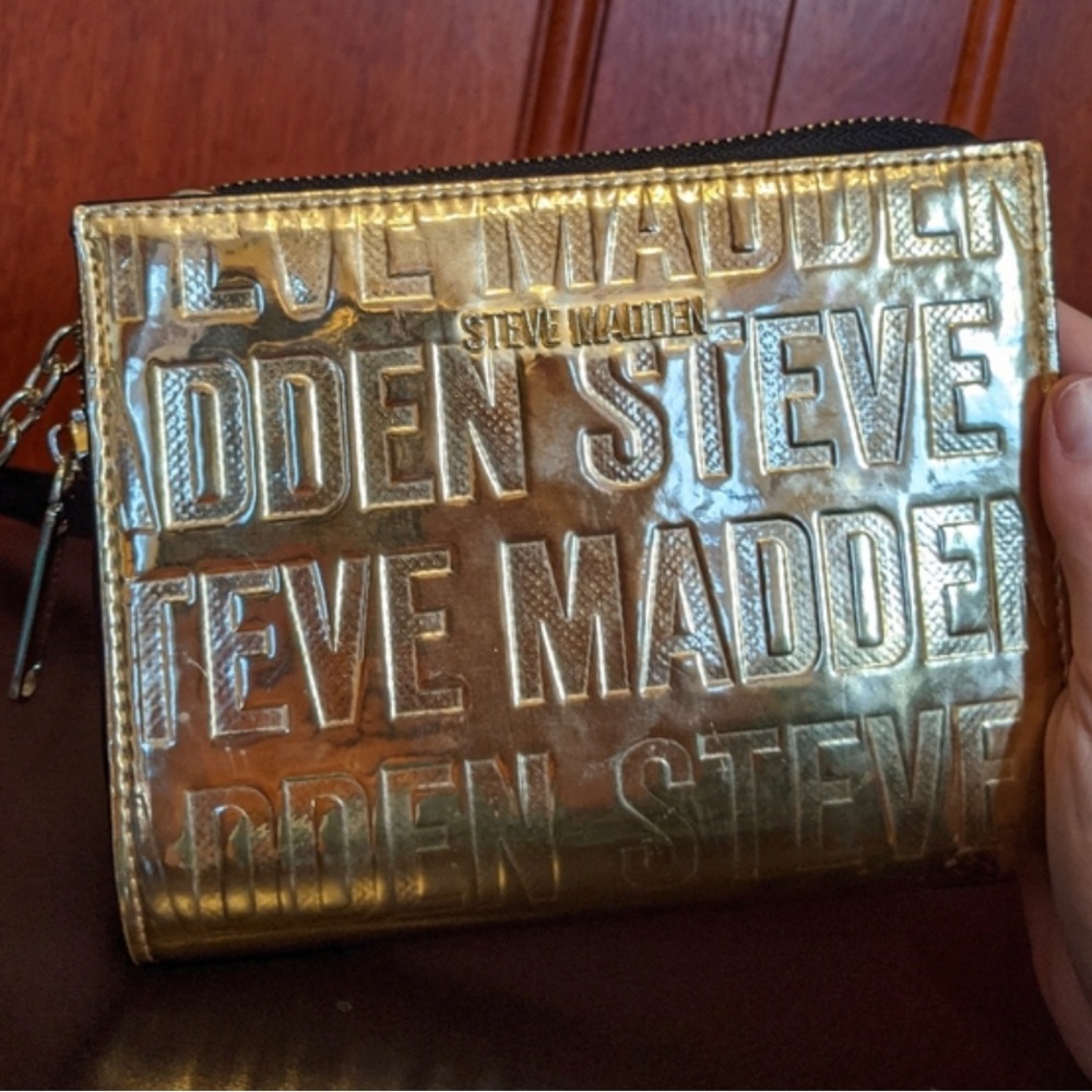 Steve Madden Gold Cross Body Purse - Picture 11 of 11